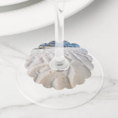 Lage getijde wijnglaslabel (Dichtbij)