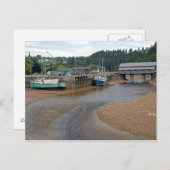 Lage getijden op de baai van Fundy op St. Martins, Briefkaart (Voorkant / Achterkant)