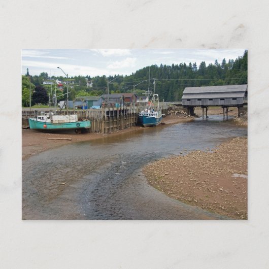 Lage getijden op de baai van Fundy op St. Martins, Briefkaart (Voorkant)