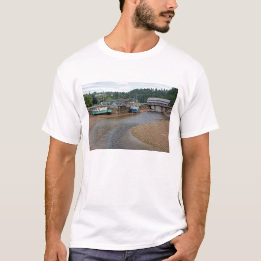 Lage getijden op de baai van Fundy op St. Martins, T-shirt (Voorkant)