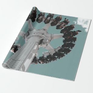 Lage-hoekfotografie van mensen die een drop-down g cadeaupapier