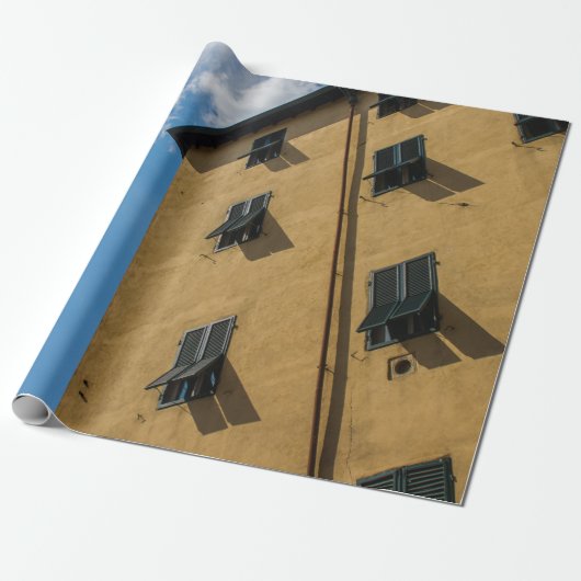 LAGE HOOGHOTOGRAFIE VAN HET VENSTER BROWN LOUVER CADEAUPAPIER (Uitgerold)