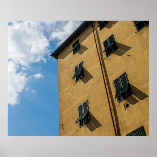 LAGE HOOGHOTOGRAFIE VAN HET VENSTER BROWN LOUVER POSTER (Voorkant)