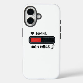 Lage HP, Hoge Vibe grappige meme iPhone 16 Hoesje