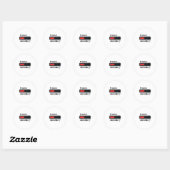 Lage HP, Hoge Vibe Ronde Sticker (Vel)