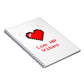 Lage HP Vibes – Pixel Heart Gamer Notitieboek (Rechterzijde)