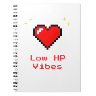 Lage HP Vibes – Pixel Heart Gamer Notitieboek