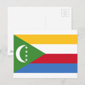 Lage kosten! Comoros Flag Briefkaart (Voorkant / Achterkant)