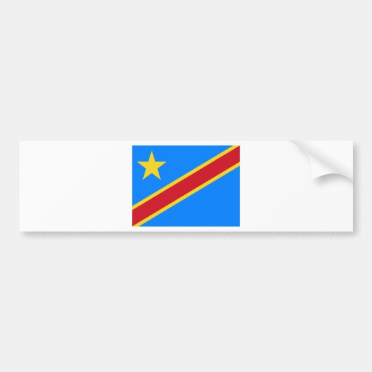 Lage kosten! Congo-vlag Bumpersticker (Voorkant)