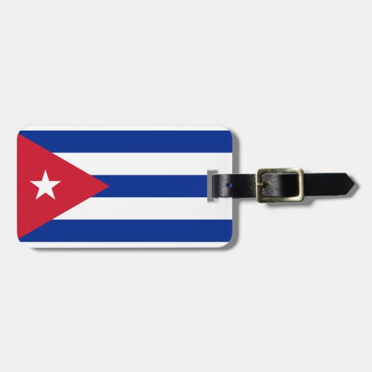 Lage kosten! Cubaanse vlag Bagagelabel (Voorkant horizontaal)