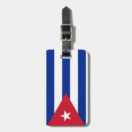 Lage kosten! Cubaanse vlag Bagagelabel (Voorkant verticaal)