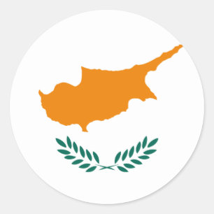 Lage kosten! Cypriotische vlag Ronde Sticker