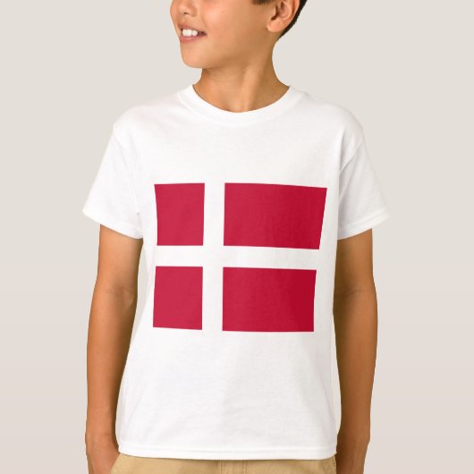 Lage kosten! Deense vlag T-shirt (Voorkant)