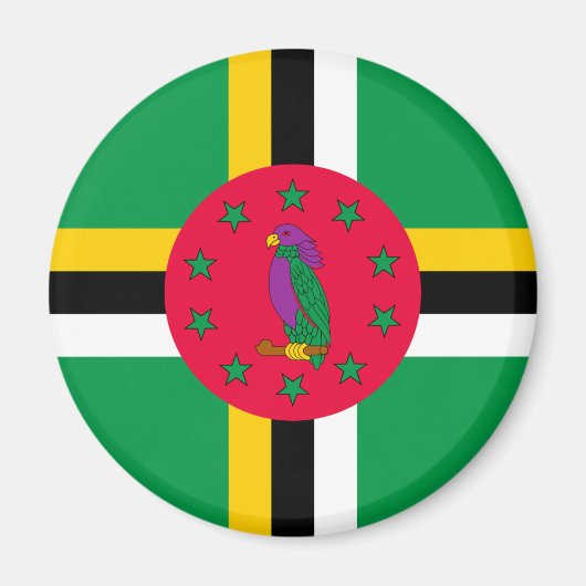 Lage kosten! Dominica Vlag Magneet (Voorkant)
