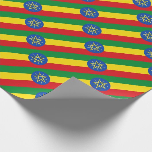 Lage kosten! Ethiopia Flag Cadeaupapier (Hoek)