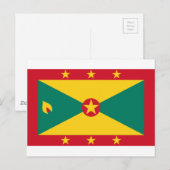Lage kosten! Grenada Flag Briefkaart (Voorkant / Achterkant)