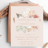 Lage kosten, grote Pampas Grass Wedding Invite