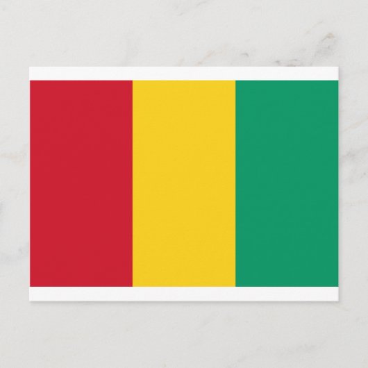 Lage kosten! Guinese vlag Briefkaart (Voorkant)