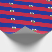 Lage kosten! Haïtiaanse vlag Cadeaupapier (Hoek)
