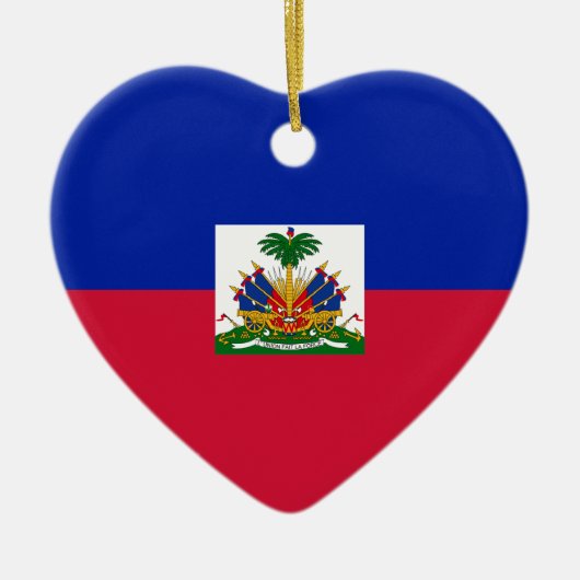 Lage kosten! Haïtiaanse vlag Keramisch Ornament (Voorkant)