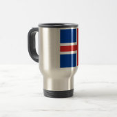 Lage kosten! IJslandse vlag Reisbeker (Voorkant links)