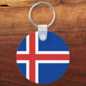 Lage kosten! IJslandse vlag Sleutelhanger (Voorkant)