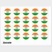 Lage kosten! Indiase vlag Ronde Sticker (Vel)