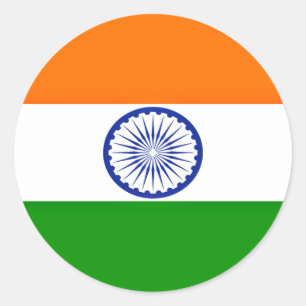 Lage kosten! Indiase vlag Ronde Sticker