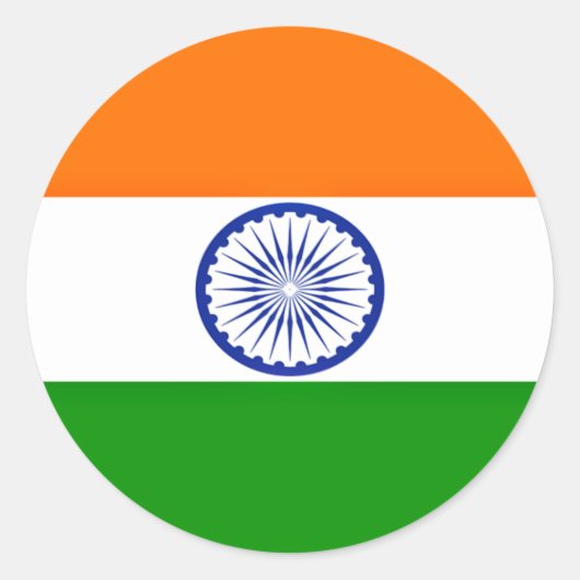 Lage kosten! Indiase vlag Ronde Sticker (Voorkant)
