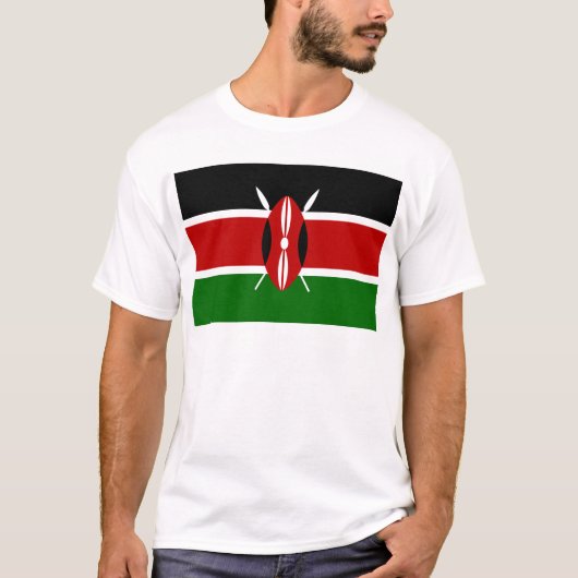 Lage kosten! Kenya Flag T-shirt (Voorkant)