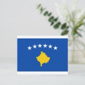 Lage kosten! Kosovaarse vlag Briefkaart (Staand voorkant)
