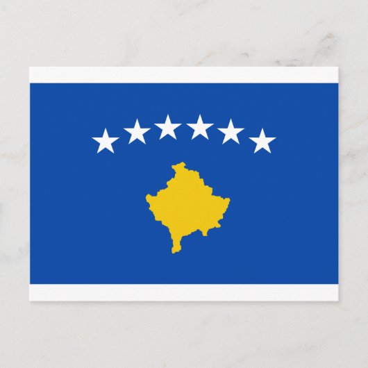 Lage kosten! Kosovaarse vlag Briefkaart (Voorkant)
