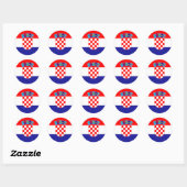 Lage kosten! Kroatische vlag Ronde Sticker (Vel)