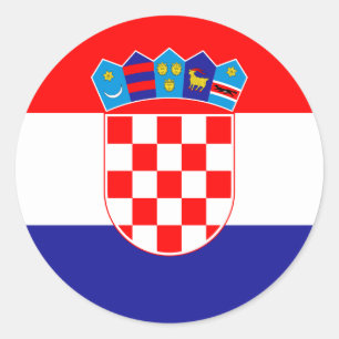 Lage kosten! Kroatische vlag Ronde Sticker
