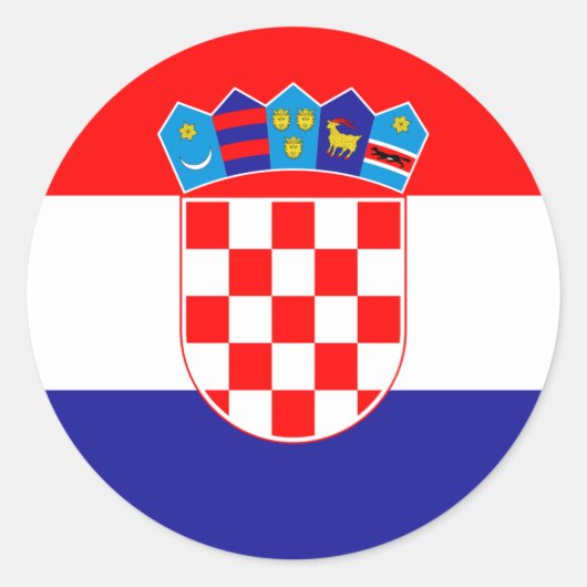 Lage kosten! Kroatische vlag Ronde Sticker (Voorkant)