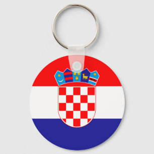 Lage kosten! Kroatische vlag Sleutelhanger