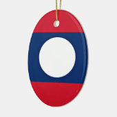 Lage kosten! Laos Flag Keramisch Ornament (Links)