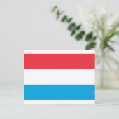 Lage kosten! Luxemburgse vlag Briefkaart (Staand voorkant)