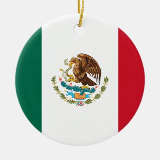 Lage kosten! Mexicaanse vlag Keramisch Ornament (Voorkant)