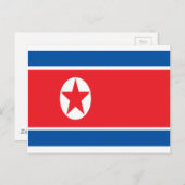 Lage kosten! Noord-Koreaanse vlag Briefkaart (Voorkant / Achterkant)