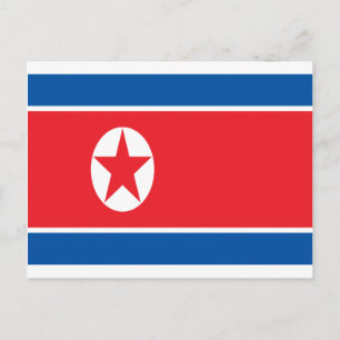 Lage kosten! Noord-Koreaanse vlag Briefkaart