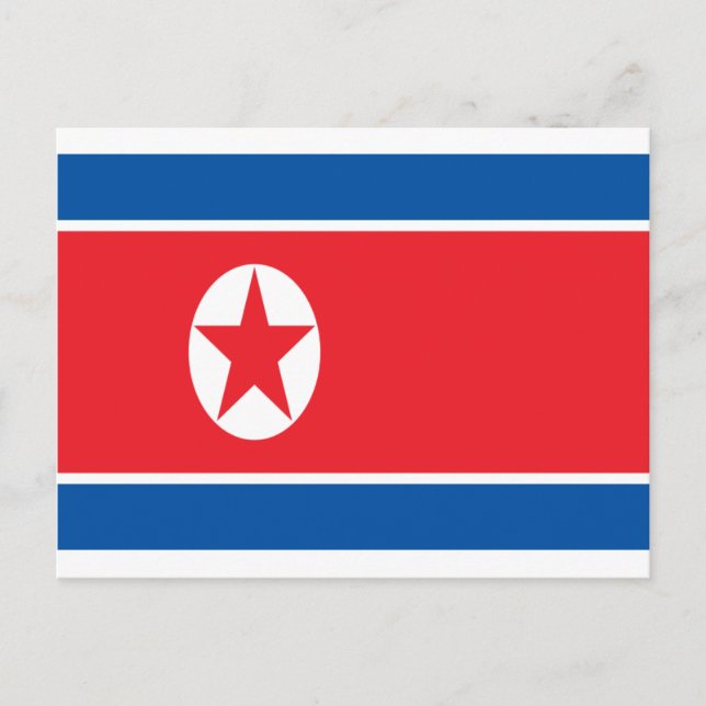 Lage kosten! Noord-Koreaanse vlag Briefkaart (Voorkant)