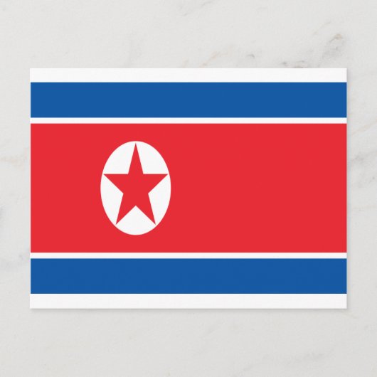 Lage kosten! Noord-Koreaanse vlag Briefkaart (Voorkant)