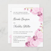 LAGE KOSTEN PInk orchid Elegant Botanical Wedding (Voorkant / Achterkant)