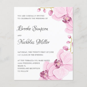 LAGE KOSTEN PInk orchid Elegant Botanical Wedding