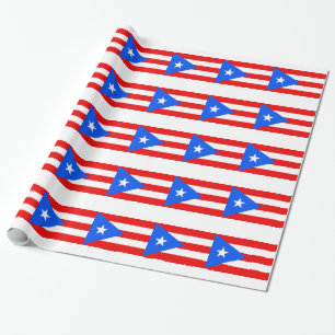 Lage kosten! Puerto Rico Flag Cadeaupapier