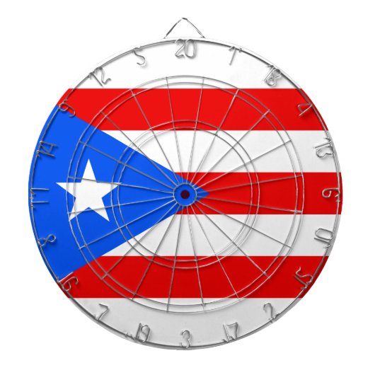 Lage kosten! Puerto Rico Flag Dartbord (Voorkant)