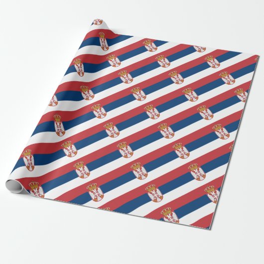 Lage kosten! Servische vlag Cadeaupapier (Uitgerold)