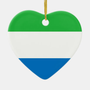 Lage kosten! Sierra Leone Flag Keramisch Ornament