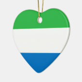 Lage kosten! Sierra Leone Flag Keramisch Ornament (Links)